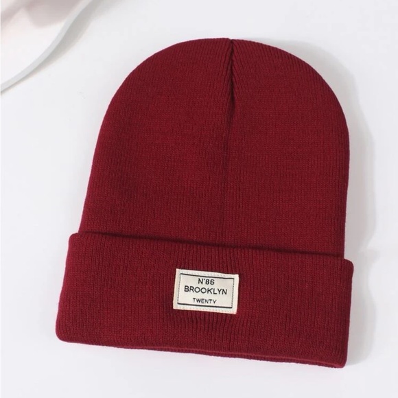 Other - Chic Burgundy Red Brooklyn Twenty Beanie OS New
